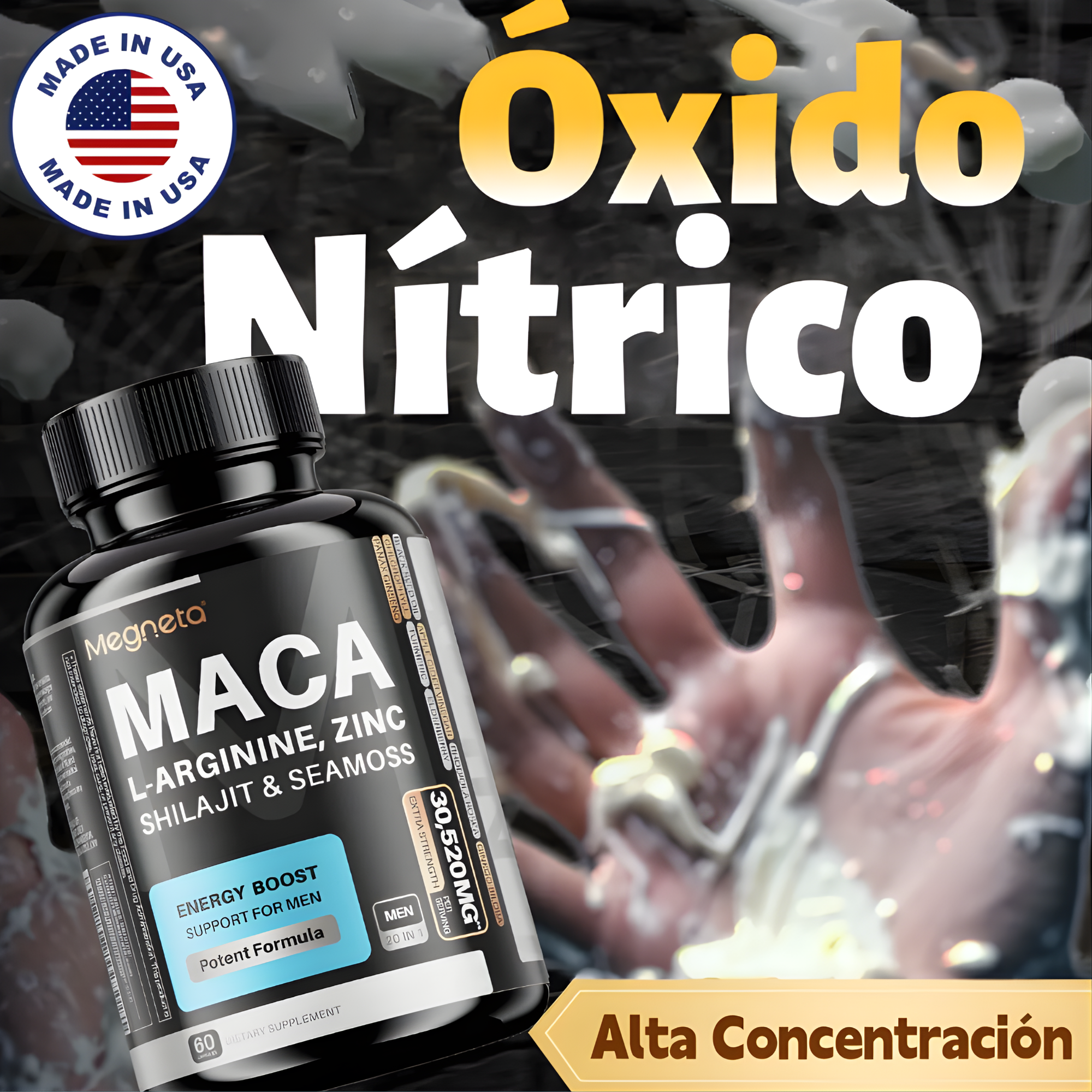 Suplemento Megneta Maca Hombres 60 Cp