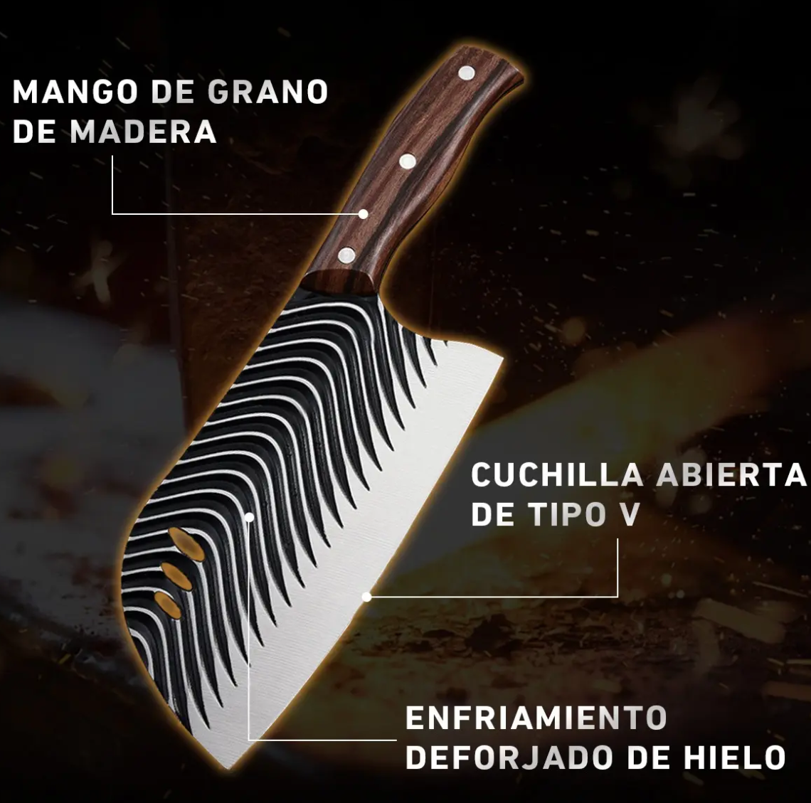 Cuchillo Grande Chef Cocina Carne