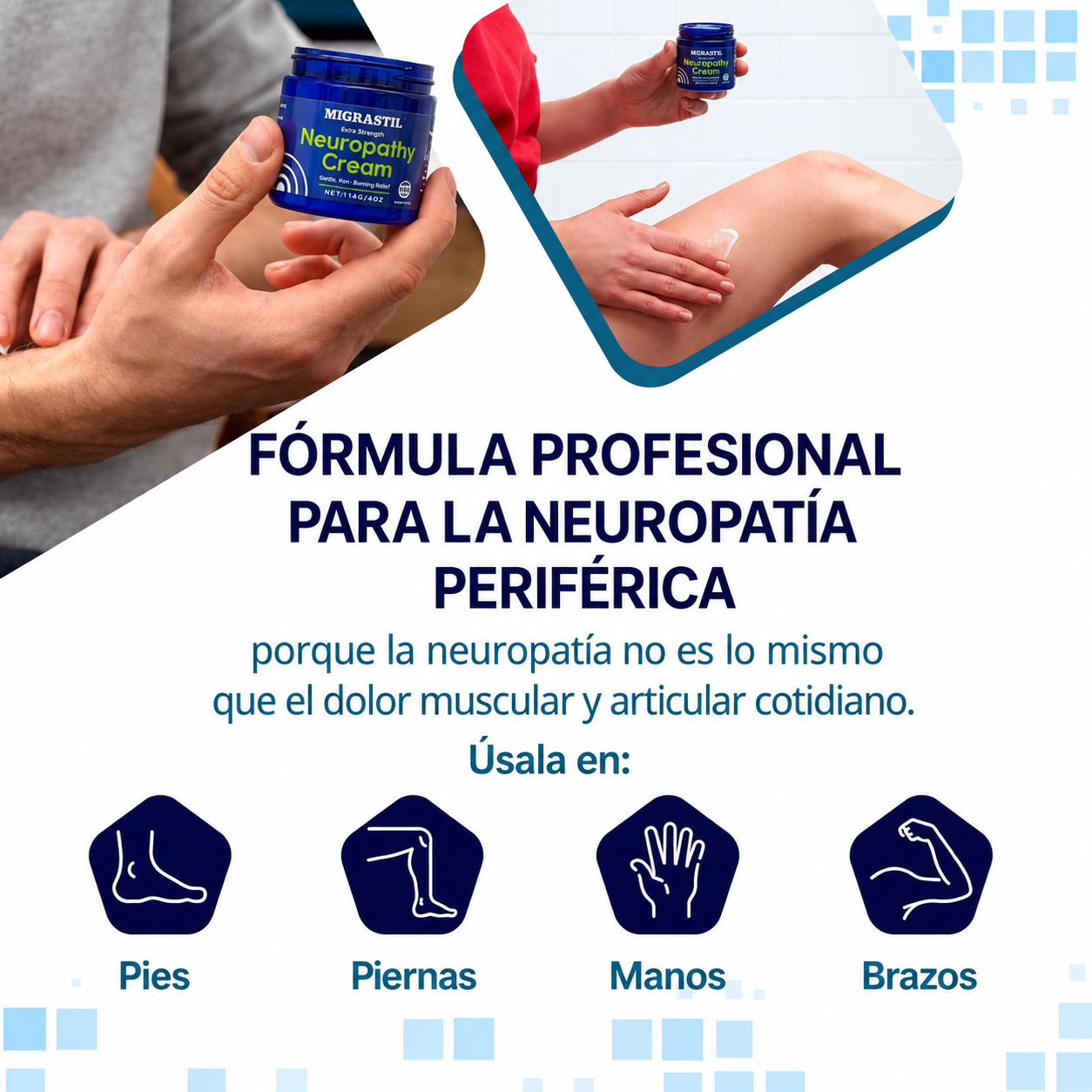 Crema Migrastil Neuropatia Alivio Cue